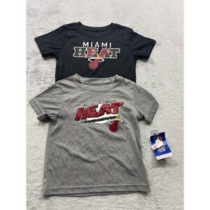 Toddler Boys Miami Heat NBA 2 Piece T Shirt Set‎ Size 2T Black Gray